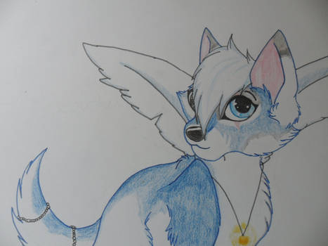 My fursona Stardust on paper