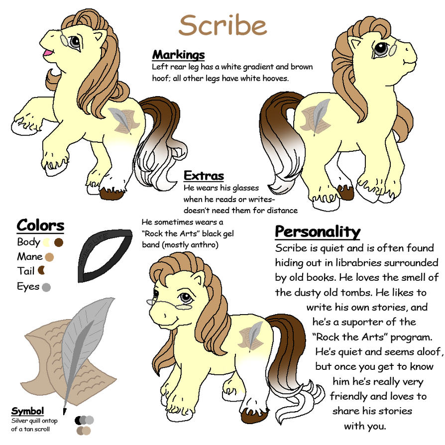 MLP: Scribe reff sheet by KPenDragon on DeviantArt