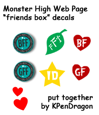 MH:Web Bio Page Friends Decals by KPenDragon