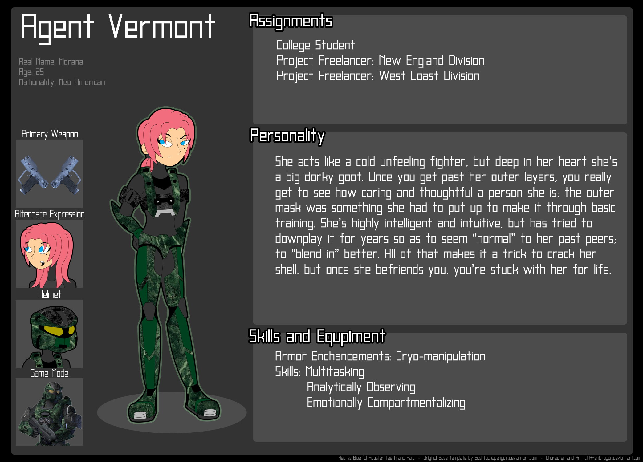Agent Utah Rvb RvB: Agent Vermont Profile by KPenDragon on DeviantArt