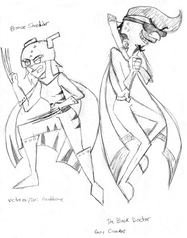 FOP: Bronze Shredder and the Black Doctor sketches