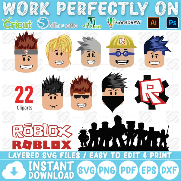 ROBLOX Svg Mega Bundle , Roblox Png , For Cricut