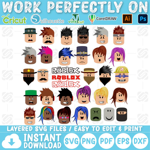 ROBLOX Svg Mega Bundle , Roblox Png , For Cricut