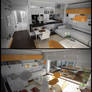 livingroom with open kitchen