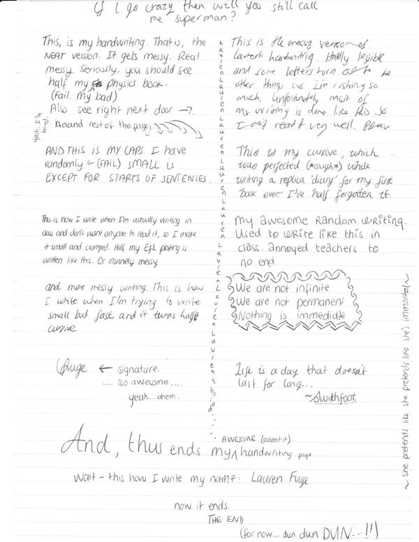 My Random Handwriting Page by GooeyKablooey on DeviantArt