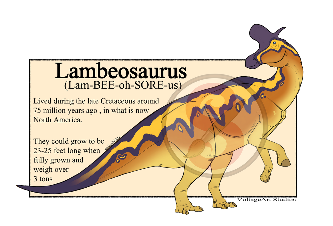 Dinovember day 3 - Lambeosaurus by Voltage-Art on DeviantArt