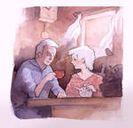 Couple_Old watercolor by DimMartin