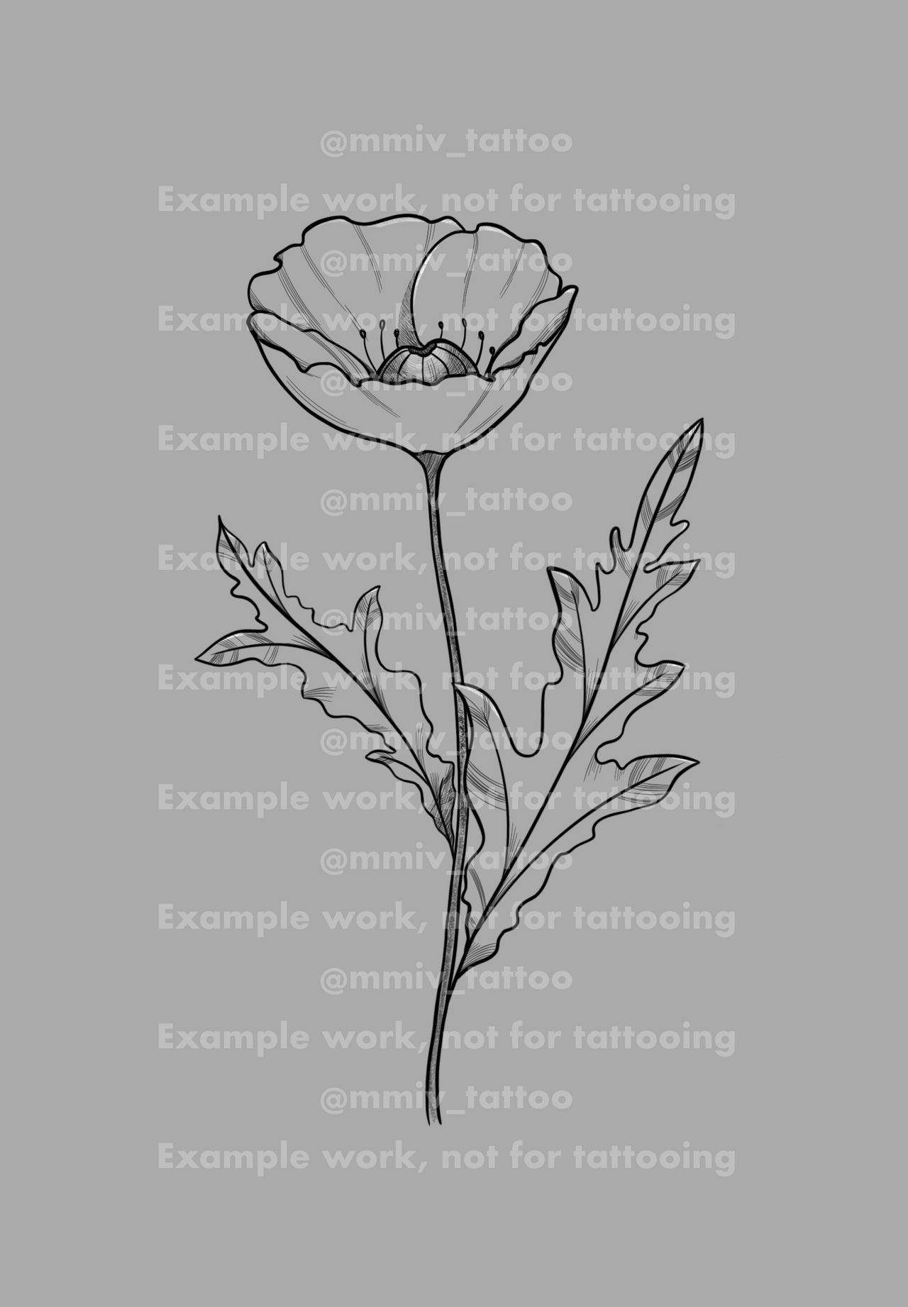 poppy flower tattoo by mmivtattoo on DeviantArt