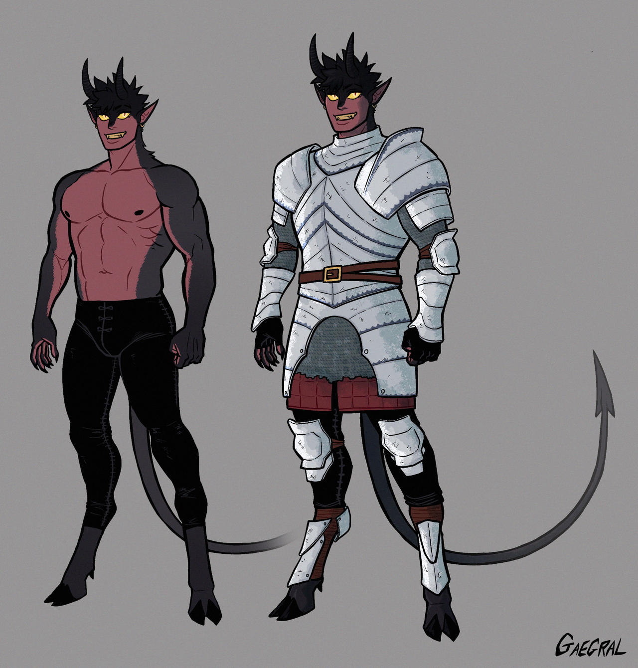 Tiefling paladin by Gaegral on DeviantArt