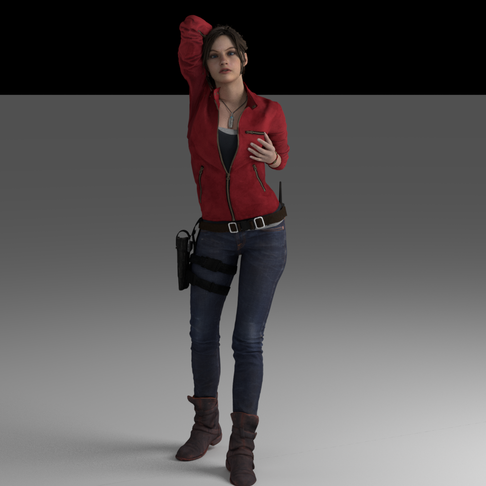 Claire Redfield - RE2 REMAKE (Full-body Render) by FrankAlcantara