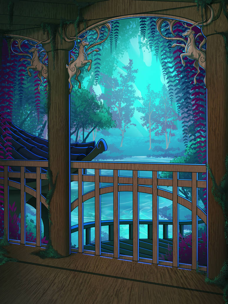 Free Background - Ashenvale Lakehouse by artofcarmen