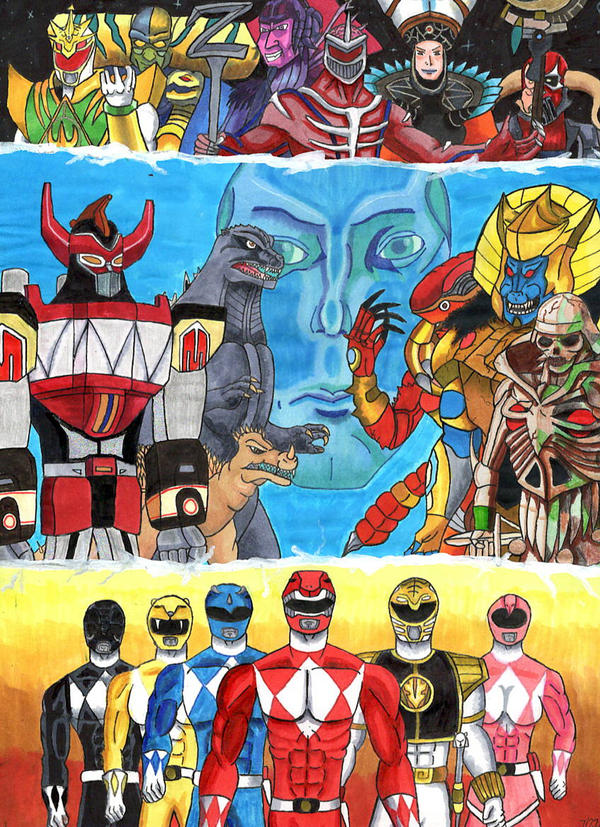 Power Ranger Godzilla Collab Godzilla and the Mighty Morphin Power Rangers by Artversen97 on DeviantArt