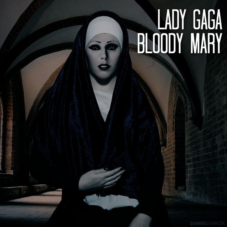 Lady Gaga in a striking costume from the Bloody Mary music video