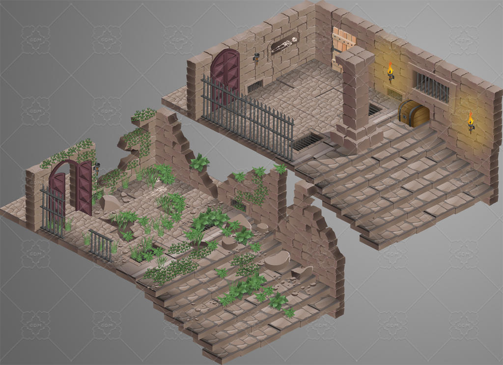 Lost Temple: isometric tiles for sale