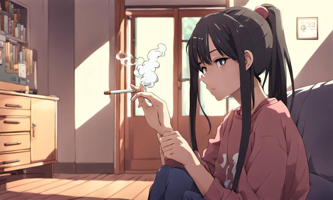Anime Girl Smoking In Home By Swaziland18 On DeviantArt anime-girl-smoking-in-home-by-swaziland18-on-deviantart