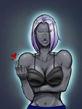 Gray skin female Alien.