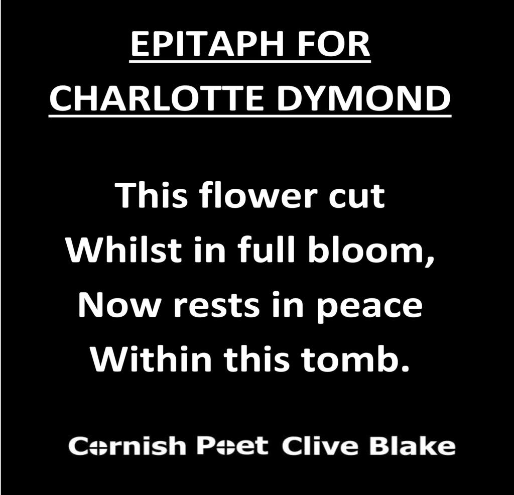 Epitaph for Charlotte Dymond BBCP Cornish Poem