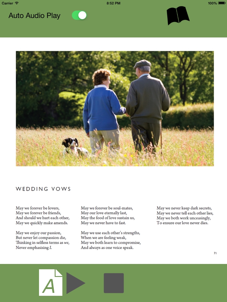 Wedding Vows iPhone/iPad App  -Wedding Poem Poetry