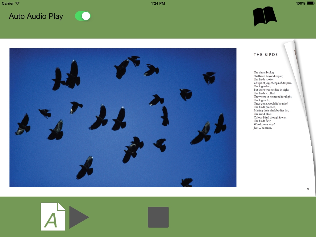 Poetry iPhone iPad App p074 The Birds -Cornish by CliveBlake