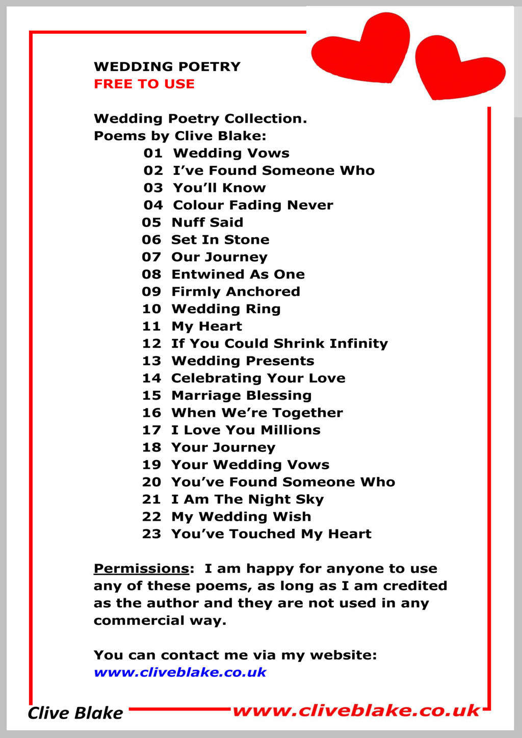 List of Poetry Wedding Poems Free To Use a Poem by list of poetry wedding poems free to use a poem by cliveblake ddd3fub fullview