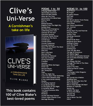 Clives Uni-Verse 100 poem contents +bord C Blake