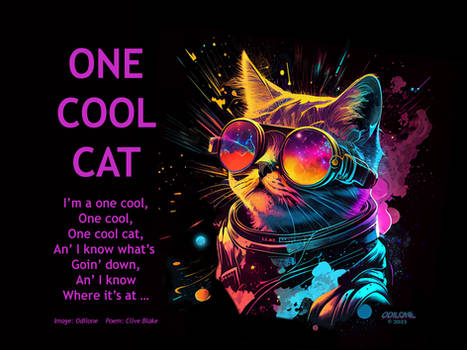 Cat poem One Cool Cat by Clive Blake and Odilone