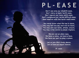 Disability poem Pl-ease -CliveBlake +Chris Robbins