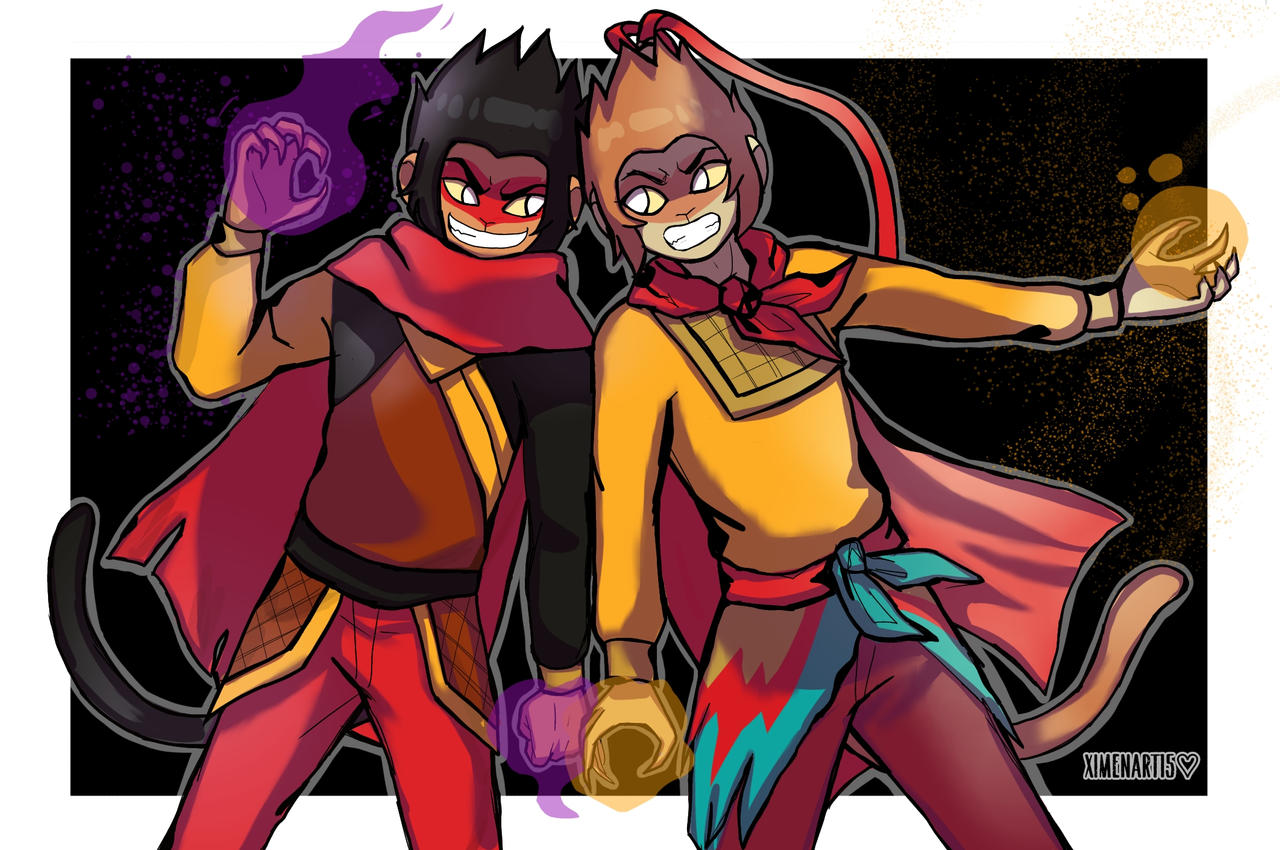 Monkie king vs Macaque (Monkie kid) by Ximenart15 on DeviantArt