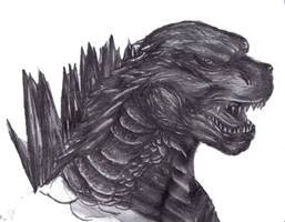 Godzilla in pencil