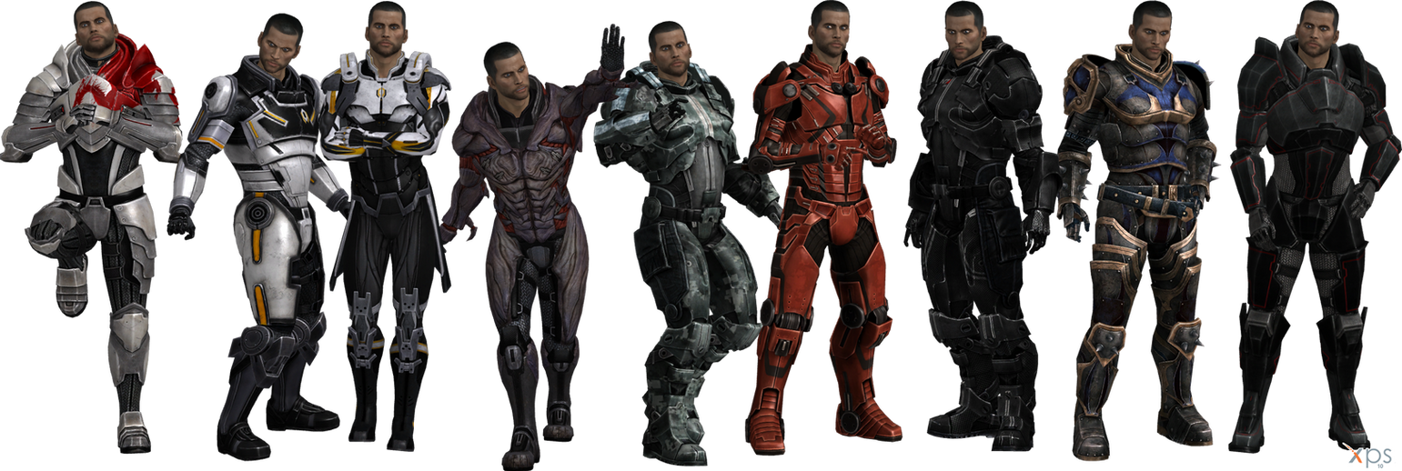 ME3 John Shepard Armors Set I (XPS)