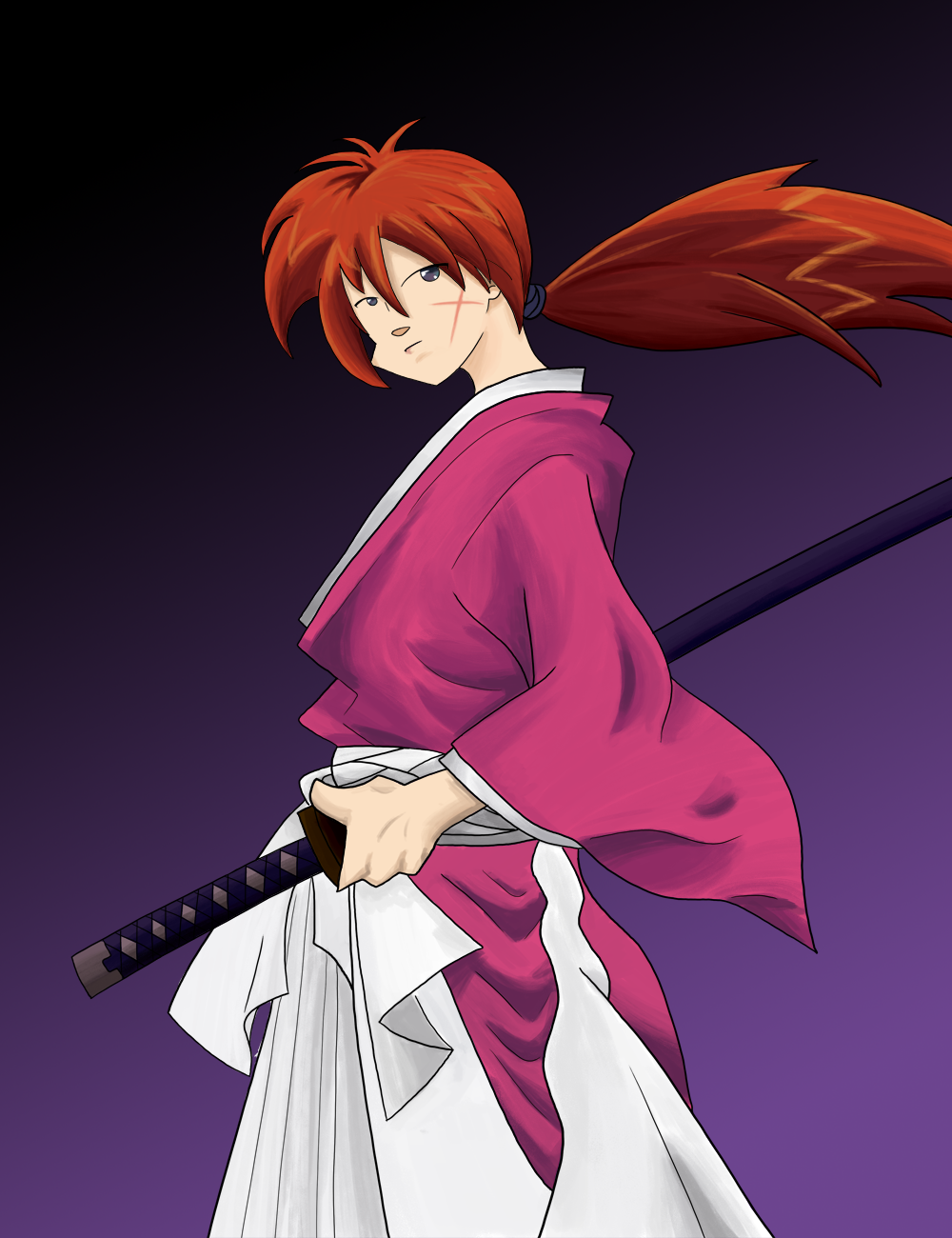 Rurouni Kenshin Himura PNG Render Samurai X by marcopolo157 on DeviantArt