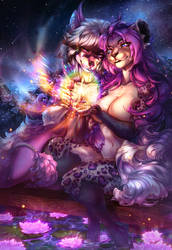 Among the stars and lilies - commission art