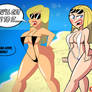 Commission: Blonde Bombshells at the Beach!