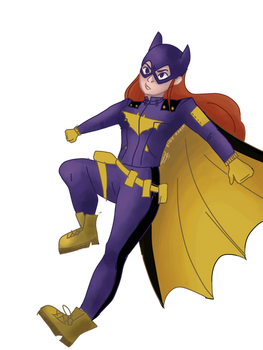 redraw of a 2014 drawing of batgirl