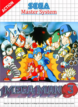 MegaMan 3 for the Sega Master System (FAKE) boxart