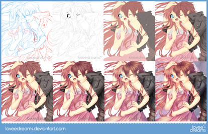 Step by Step :: Couple Hug