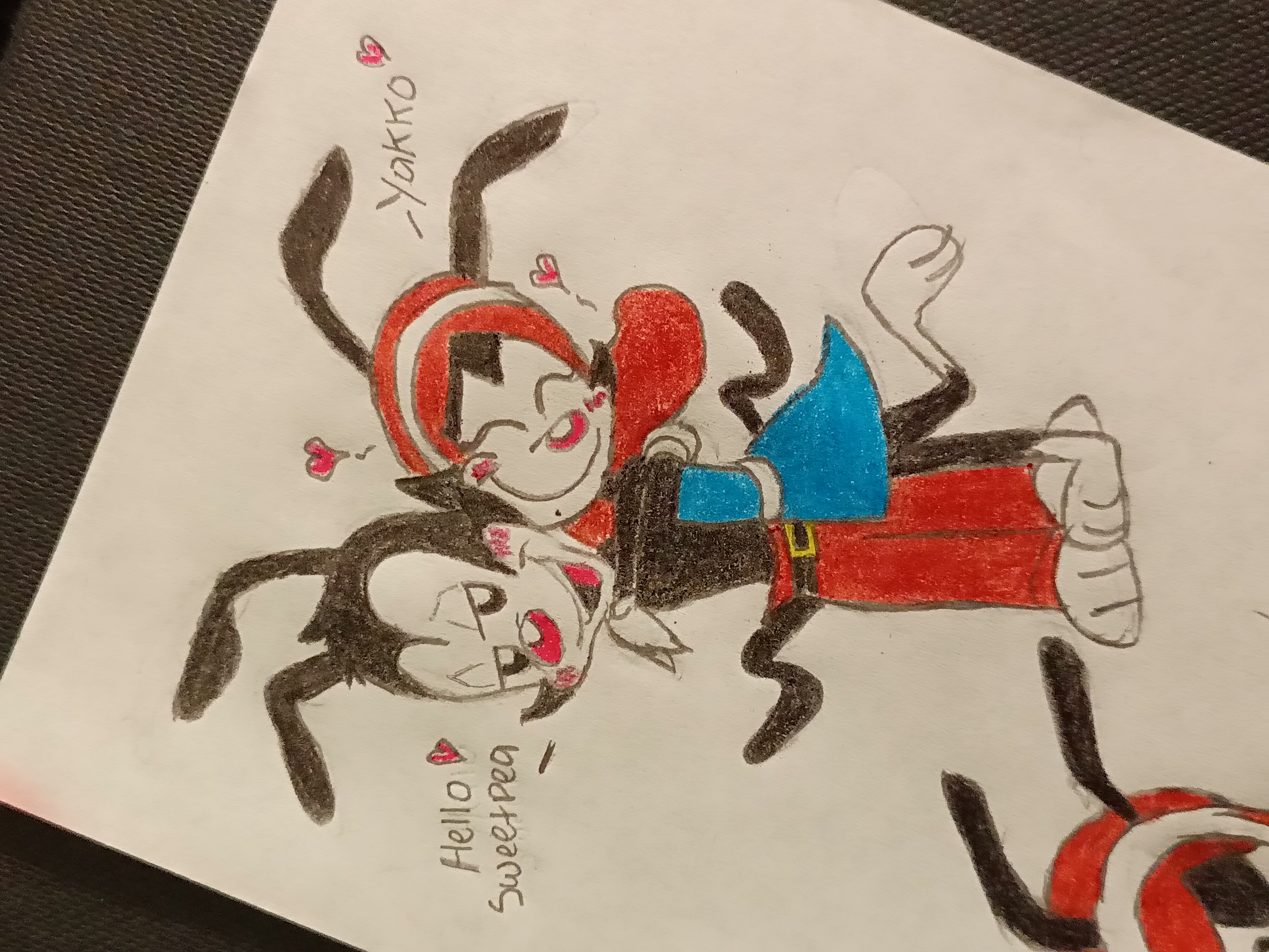 SWEETPEA EMBRACES YAKKO YESI yakko oc