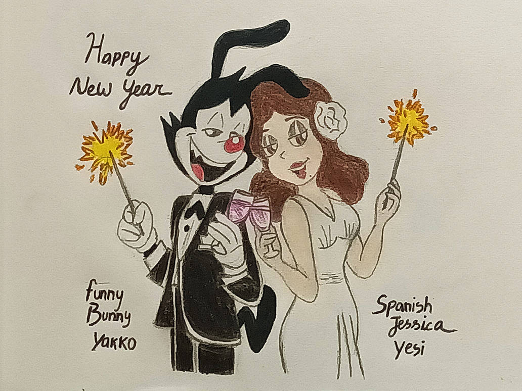 HAPPY NEW YEAR Funny Bunny Spanish Jessica 