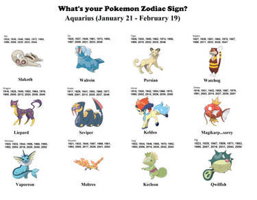 What's your Pokemon Zodiac Sign? - Aquarius