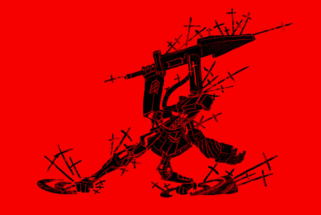 Sword Machine Stagger Ultrakill album cover inspired swordsmachine by InvalParapons on DeviantArt