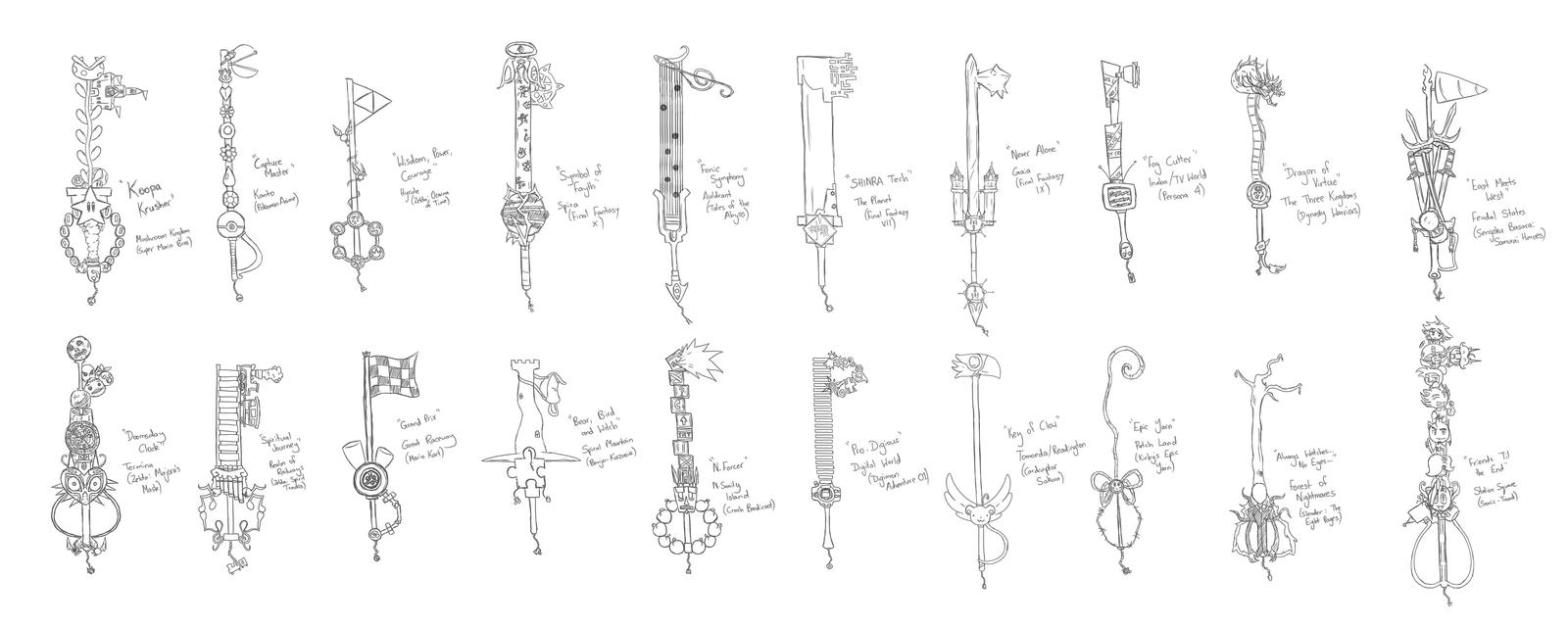 Keyblade Designs by J-RuIVI on DeviantArt