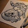 Steelix GSC sprite drawing