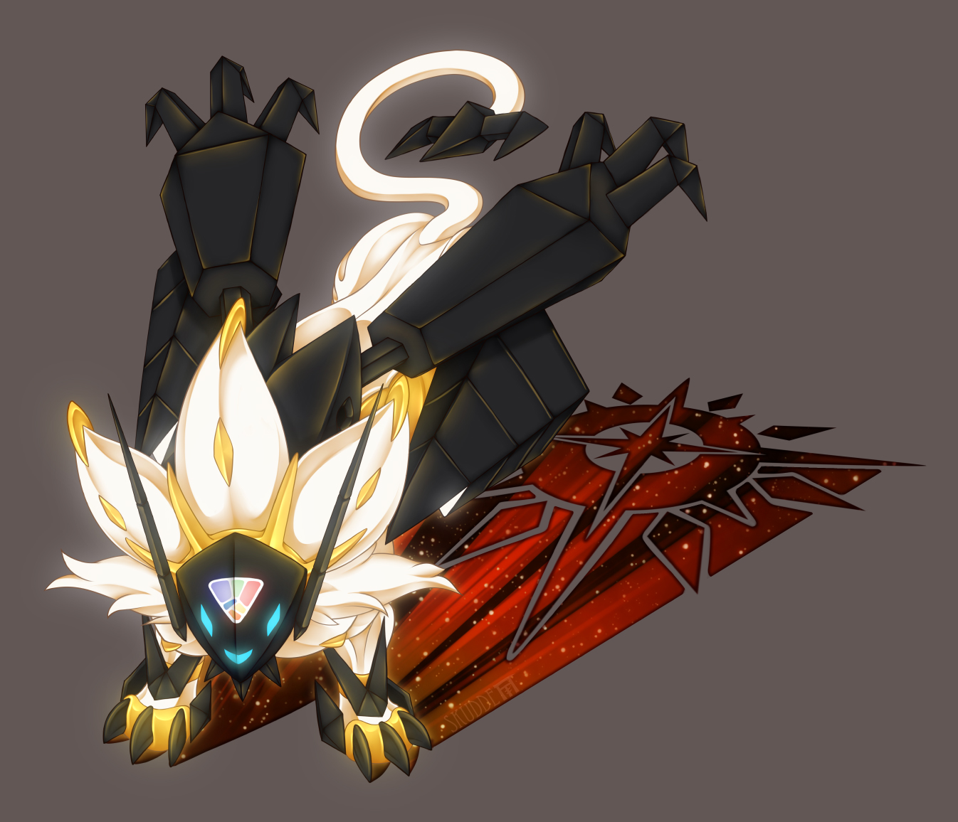 Solgaleo and Dusk Mane Necrozma by nath2897 on DeviantArt