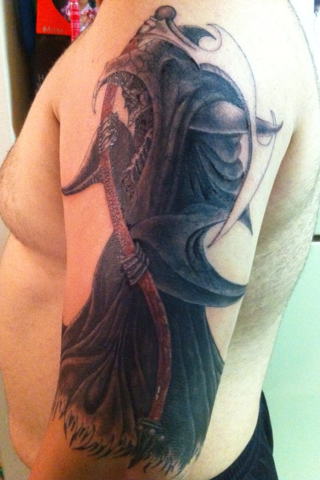 grim reaper, new tattoo