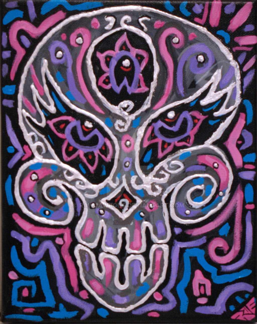 Neon Sugar Skull 2