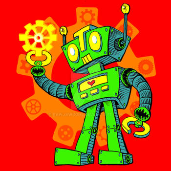 Robot T-shirt design V3