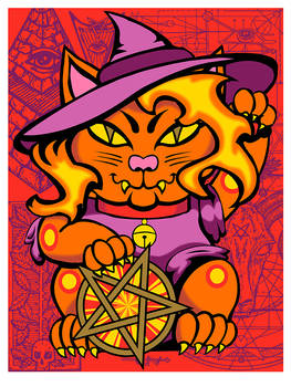 Good Luck Witch Cat