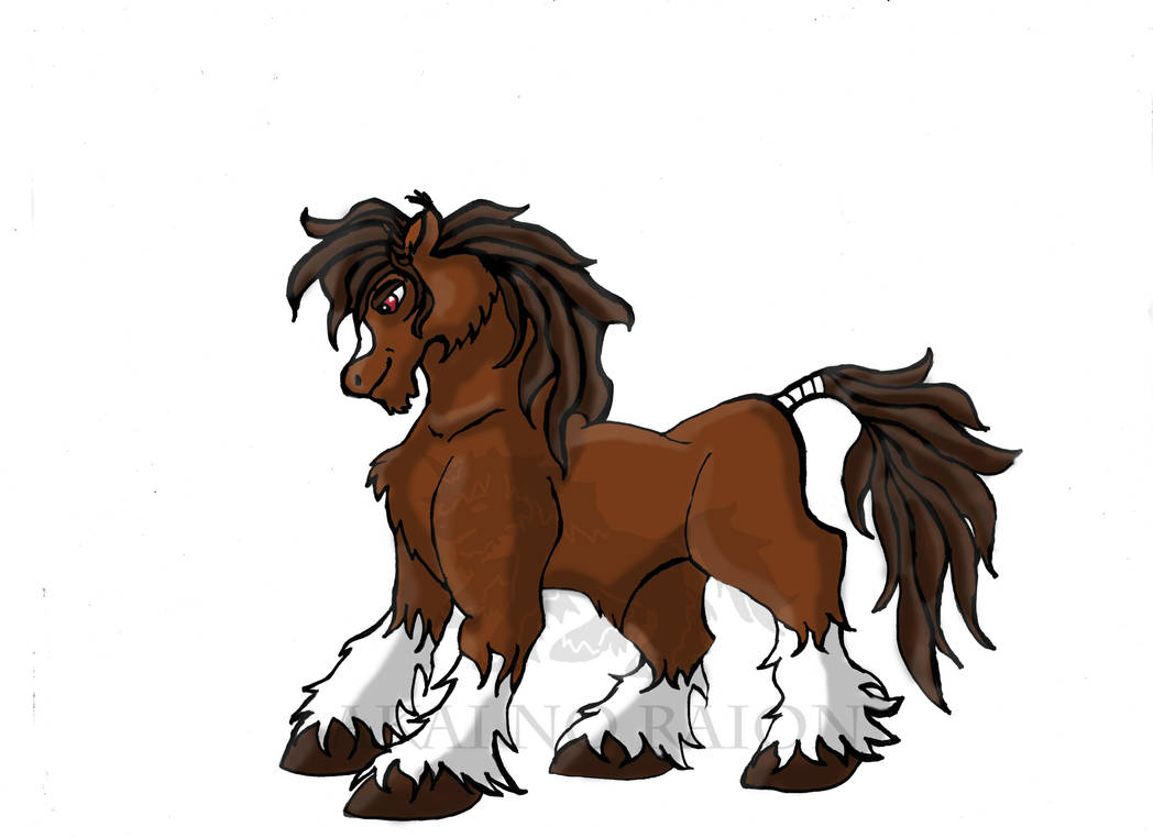 Brown draft horse by Akai-no-raion on DeviantArt