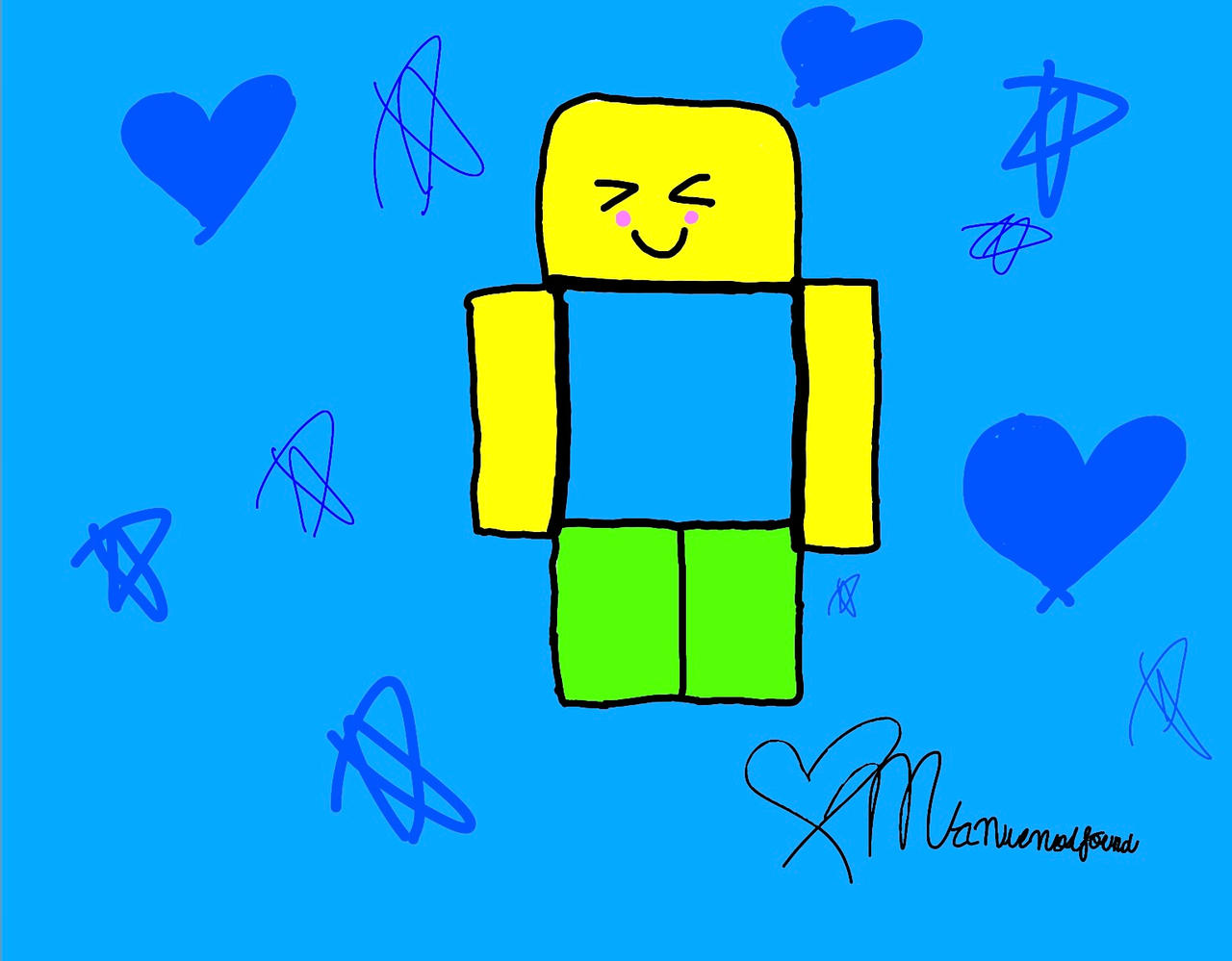 Roblox noob drawing by me! by manienotfound on DeviantArt
