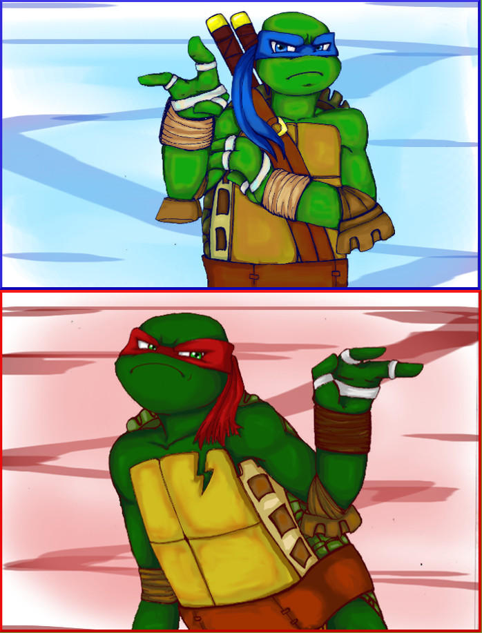 Leo X Raph Rise Raph and Leo Face-Off by xXStein on DeviantArt